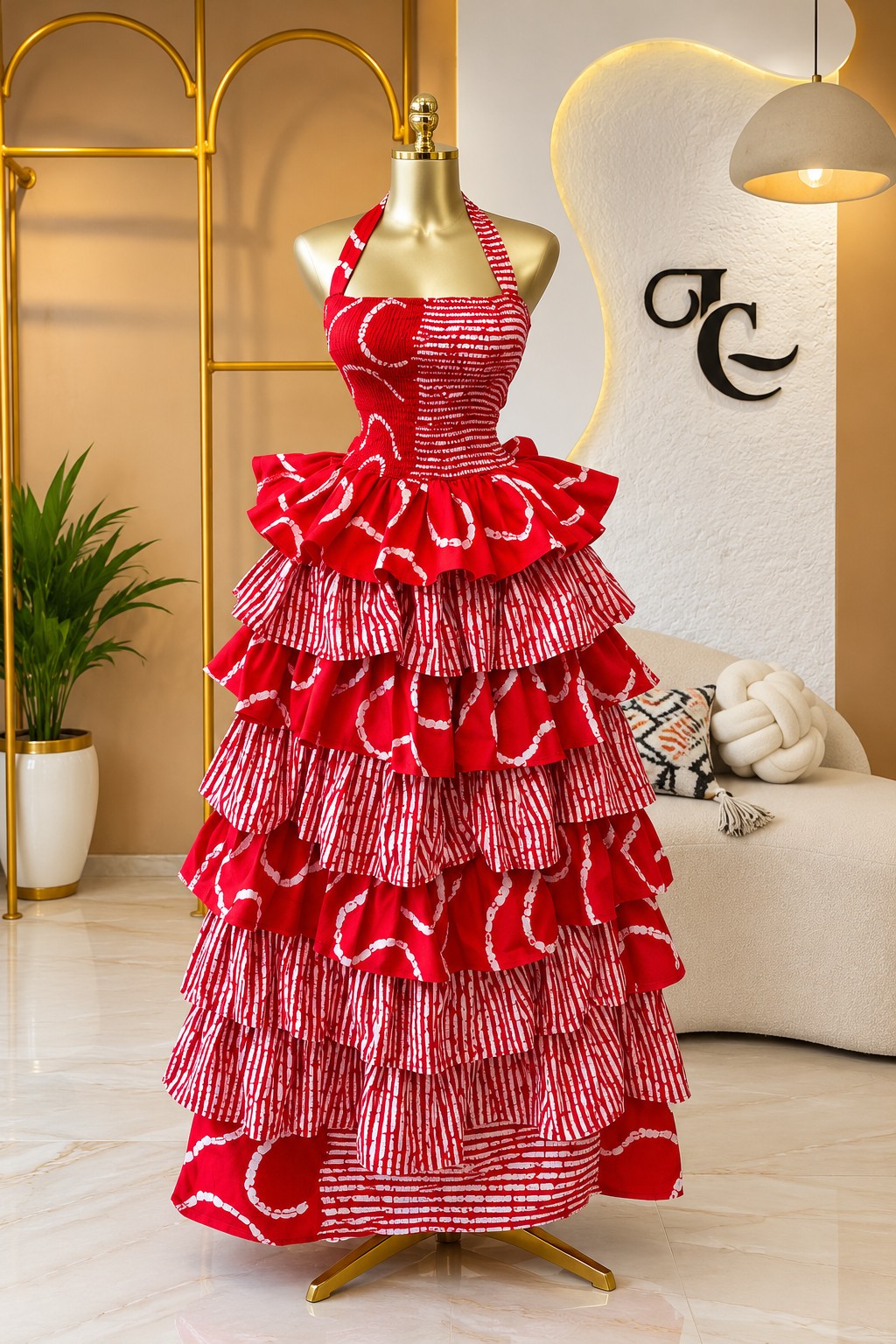 Ruby Muse Ruffle Maxi Dress